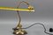 French Art Deco Adjustable Brass Desk Lamp, 1930s 18