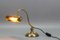 Lámpara de escritorio francesa Art Déco ajustable de latón, años 30, Imagen 4