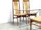 4 High Back Oak Chairs, 1960s, Set of 4 4