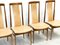 4 High Back Oak Chairs, 1960s, Set of 4 10