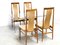 4 High Back Oak Chairs, 1960s, Set of 4 6