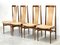 4 High Back Oak Chairs, 1960s, Set of 4 1