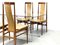 4 High Back Oak Chairs, 1960s, Set of 4 3