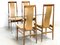 4 High Back Oak Chairs, 1960s, Set of 4 2