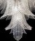 Lámpara de araña italiana grande de cristal de Murano Felci con 75 vasos transparentes, años 90, Imagen 7