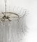 Lámpara de araña italiana grande de cristal de Murano Felci con 75 vasos transparentes, años 90, Imagen 12