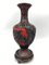 Vaso della metà del XX secolo in lacca cinabro e ottone rosso e nero, Cina, Immagine 3