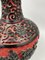 Mid 20th Century Vase in Cinnabar Lacquer & Red and Black Brass, China, Image 8