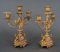 19th Century Napoleon III Gilt Bronze and Paris Porcelain Candlesticks, Set of 2 2