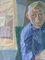 Hombre sentado, años 50, óleo sobre lienzo, enmarcado, Imagen 5