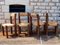 Brutalist Chairs in Pine and Straw, France, 1950s, Set of 4, Image 18