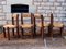 Brutalist Chairs in Pine and Straw, France, 1950s, Set of 4 19