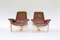 Vintage Scandinavian Cinnamon Brown Manta Lounge Chairs by Ingmar Relling for Westnofa, Norway, 1970s, Set of 2 1