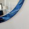 Blauer Ovaler Spiegel von Cristal Arte, Italien, 1960er 6