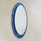 Blauer Ovaler Spiegel von Cristal Arte, Italien, 1960er 4