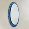 Blue Oval Mirror by Cristal Arte, Italy, 1960s 4