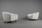 Weiße Bouclé Armlehnstühle im Stil von Ico Parisi, Italien, 1960er, 2er Set 5