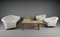 Weiße Bouclé Armlehnstühle im Stil von Ico Parisi, Italien, 1960er, 2er Set 13