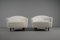 White Bouclé Armchairs in the style of Ico Parisi, Italy, 1960s, Set of 2 1