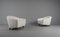 White Bouclé Armchairs in the style of Ico Parisi, Italy, 1960s, Set of 2 2