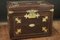 Leather Flat Trunk with Lys Flowerss, Image 1