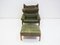 Inca Chair with Ottoman in Olive Green Leather by Arne Norell for Arne Norell Ab, 1960s, Set of 2 2