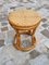 Vintage Curved Stool in Wicker, 1970s 1