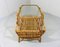 Rattan Table with Magazine Holder, 1960s 6