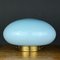 Classic Swirl Blue Murano Glass Ceiling Lamp, Ital,y 1970s, Image 1