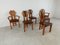 Brutalist Pine Dining Chairs, 1970s , Set of 6 3