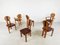 Brutalist Pine Dining Chairs, 1970s , Set of 6, Image 7