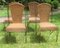 Rattan and Iron Garden Chairs by Frederick Weinberg, 1960s, Set of 4 1