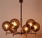 Brass and Glass Ceiling Light, 1960s 8