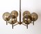 Brass and Glass Ceiling Light, 1960s 2