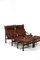 Set of Hunter Easy Chairs and Stools by Torbjørn Afdal for Bruksbo, 1960s, Image 5