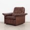 Swiss Brown Leather Armchair from de Sede, 1970s, Image 1