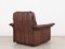 Swiss Brown Leather Armchair from de Sede, 1970s 11