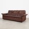 Swiss Brown Leather Sofa from de Sede, 1970s, Image 1