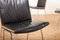 AP-40 Airport Chairs in Steel Tube and Black Leather by Hans J. Wegner, 1959, Set of 6, Image 4