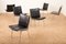 AP-40 Airport Chairs in Steel Tube and Black Leather by Hans J. Wegner, 1959, Set of 6 11