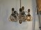 Murano and Chrome Glass Chandelier from Mazzega, 1960s 3