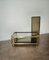 Mesa de centro italiana vintage de aluminio dorado, años 70, Imagen 10