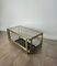 Vintage Italian Coffee Table in Gilded Aluminum, 1970s 4