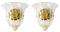 Italian Murano Glass and Brass Wall Light Sconces, 1980s, Set of 2, Image 1