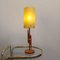 Skulpturale Mid-Century Teak Tischlampe mit Fiberglas-Schirm 7