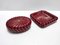 Vintage Burgundy Glazed Ceramic Vide-Pouches by Tommaso Barbi, 1970s, Set of 2 1