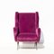 Italian Velvet Lounge Chair, 1960s 15
