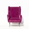 Italian Velvet Lounge Chair, 1960s, Image 15