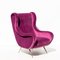 Italian Velvet Lounge Chair, 1960s 1