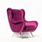 Italian Velvet Lounge Chair, 1960s 4